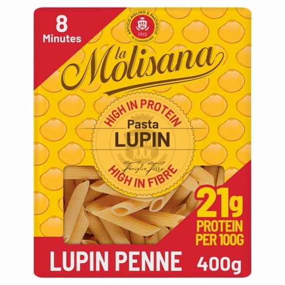 La Molisana Lupin Penne Protein Pasta 400g, British Import (Pack of 3)
