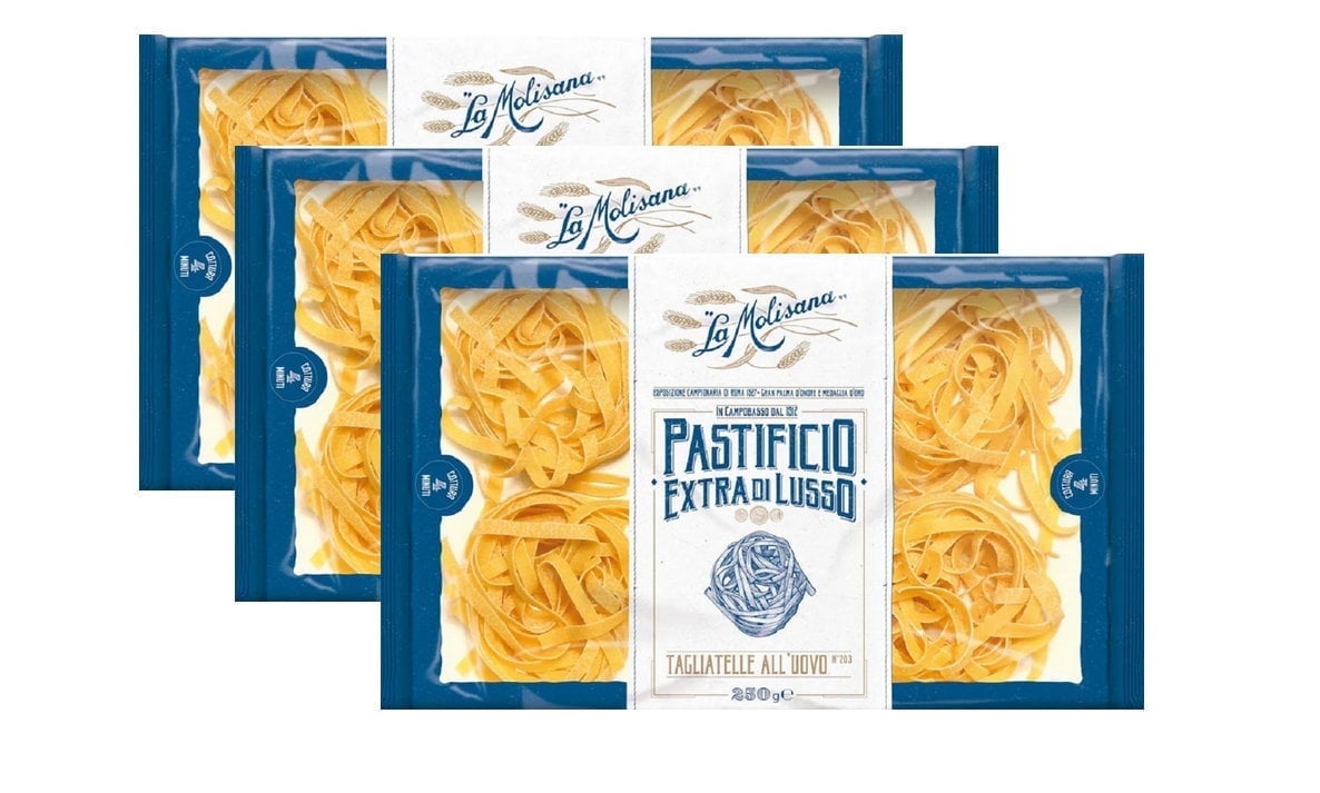 La Molisana Tagliatelle Egg Pasta, 8.8 oz, Pack of 3 Boxes