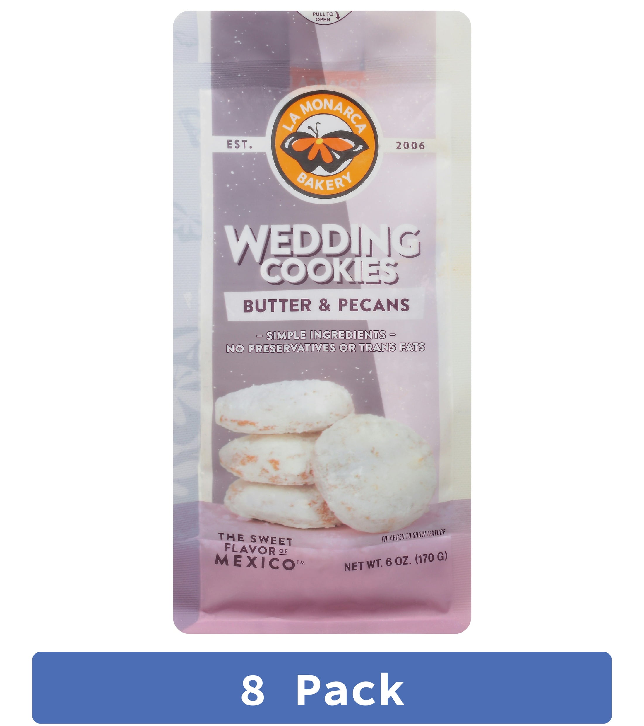 La Monarca Bakery Cookies Wedding 6 oz (Pack of 8)