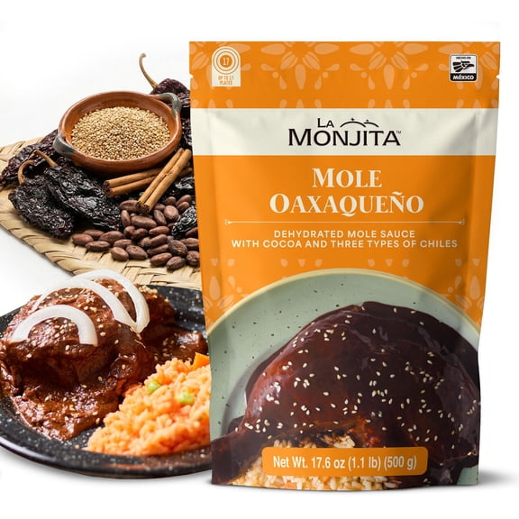 La Monjita Traditional Mole Oaxaqueo Sauce Mix, 500g (17.6 oz)