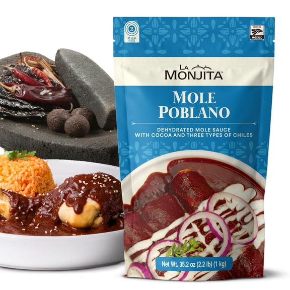 La Monjita Traditional Mole Poblano Sauce Mix, 1kg (35.2 oz)