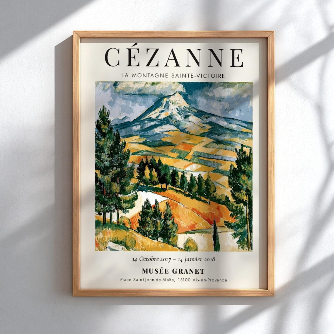 Store Sign Flashcard La Montagne Sainte Victoire C Zanne Inspired Post Impressionist Wall ...