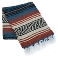 thumbnail image 1 of La Montana 4 Pack Mexican Blankets, 74" x 50" Yoga Blankets, Terracotta/Teal/Tan, 1 of 7