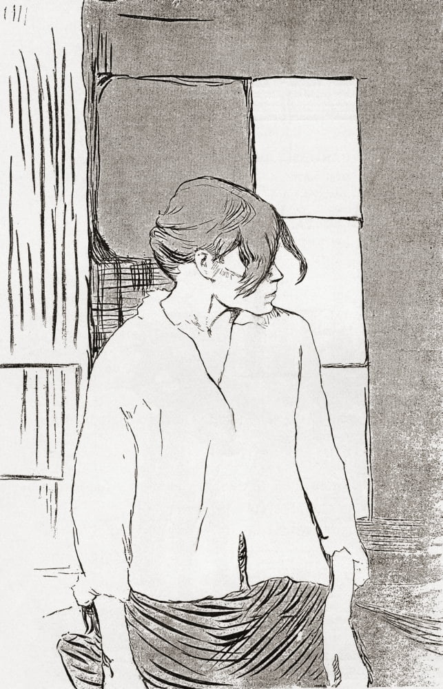 La Montrouge Rosa La Rouge after Toulouse Lautrec 1886 From Illustrierte Sittengeschichte vom Mittelalter bis zur Gegenwart by Eduard Fuchs published 1909 Canvas Art - Ken Welsh Design Pics (11 x 17)