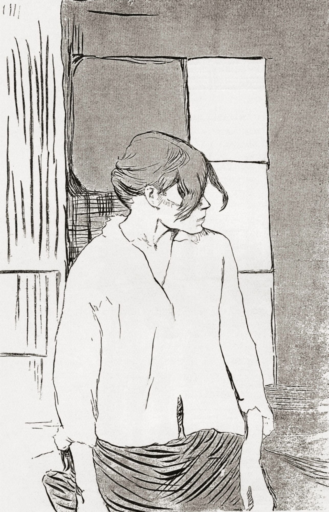La Montrouge Rosa La Rouge after Toulouse Lautrec 1886 From Illustrierte Sittengeschichte vom Mittelalter bis zur Gegenwart by Eduard Fuchs published 1909 Canvas Art - Ken Welsh Design Pics (22 x 34)