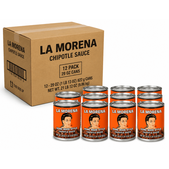 La Morena Chipotle Sauce 29 oz Bottles, Pack of 12 Smoky Spicy Mexican Sauce