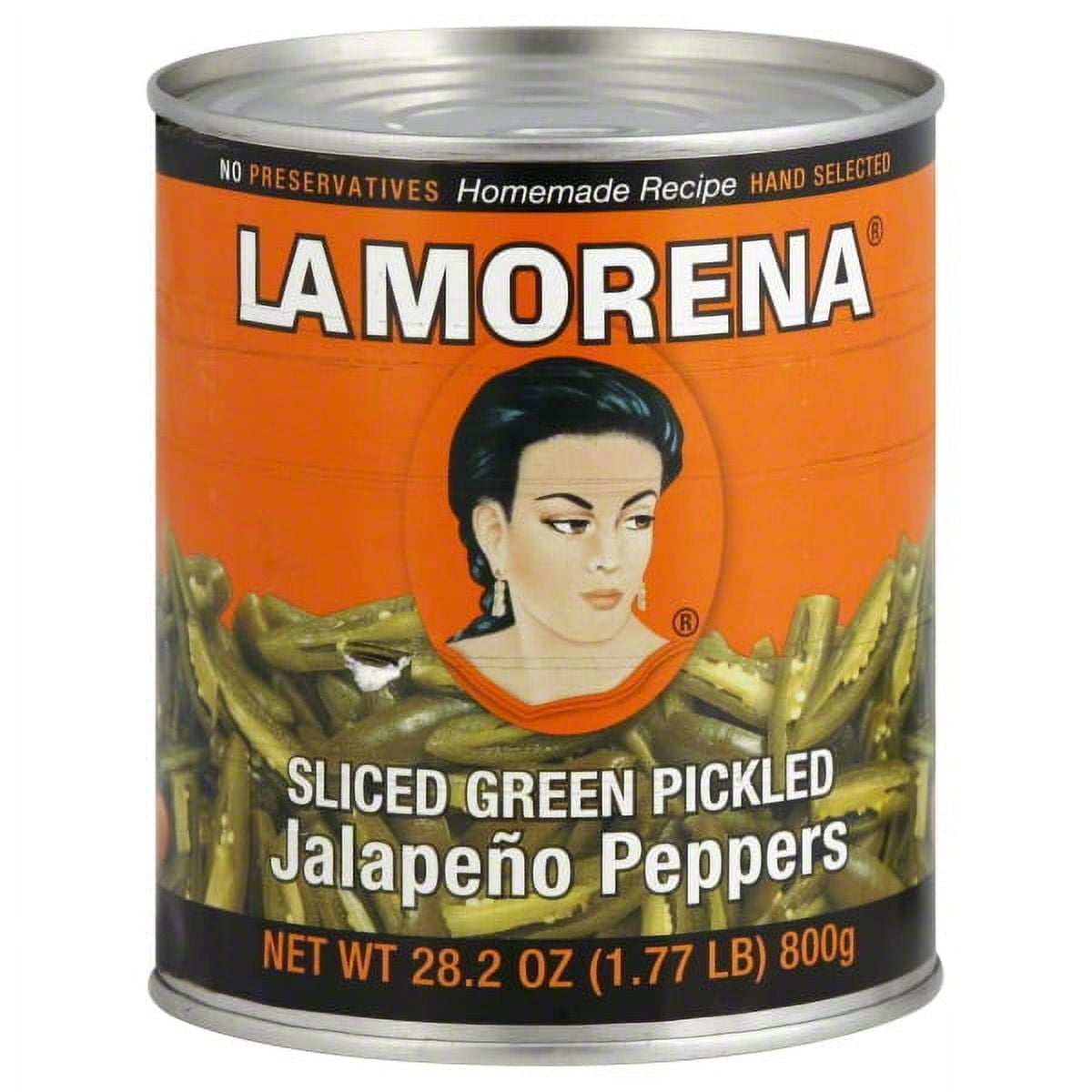La Morena Sliced Green Pickled Jalapeo Peppers, 28.2 Oz