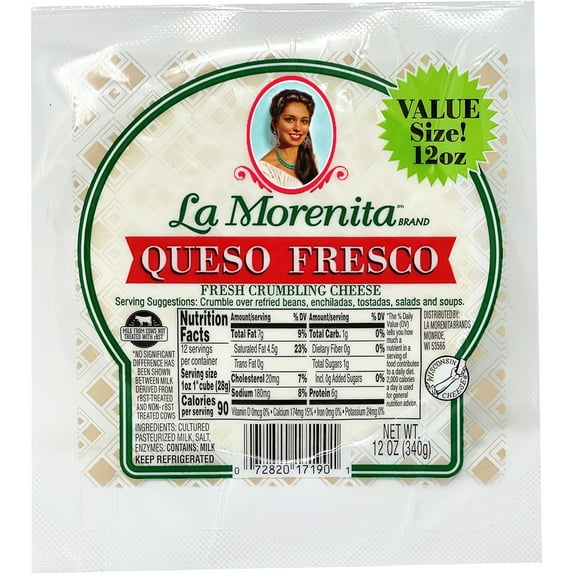 La Morenita Queso Fresco Fresh Crumbling Cheese, 12 Oz