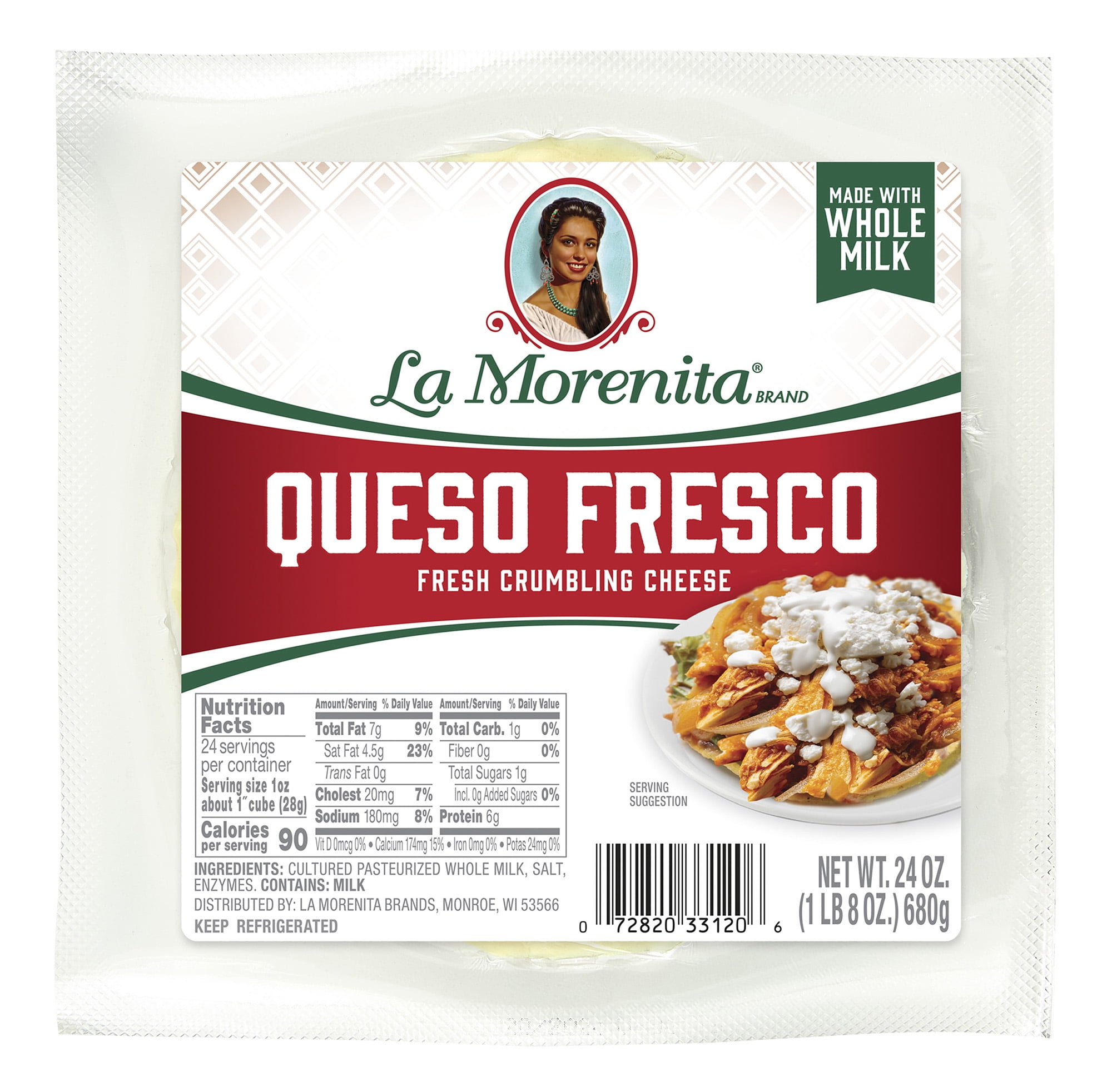 La Morenita Queso Fresco Fresh Crumbling Cheese, 24 oz
