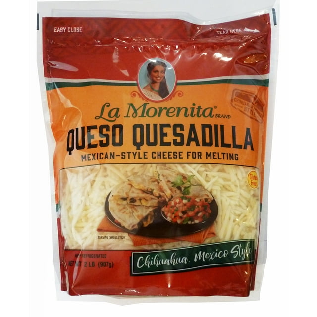 La Morenita Queso Quesadilla, ChihuahuaStyle Melting Cheese, 32 oz, Resealable Plastic Bag