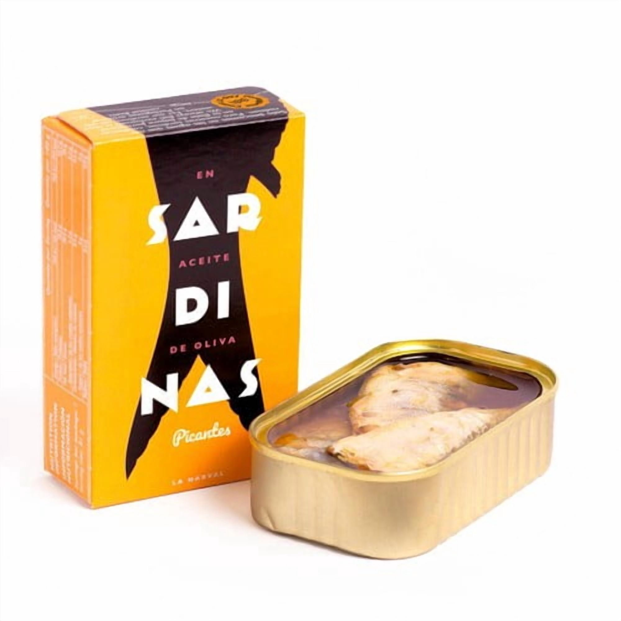 La Narval Sardines in Spicy Olive Oil 120g, British Import (Pack of 3)