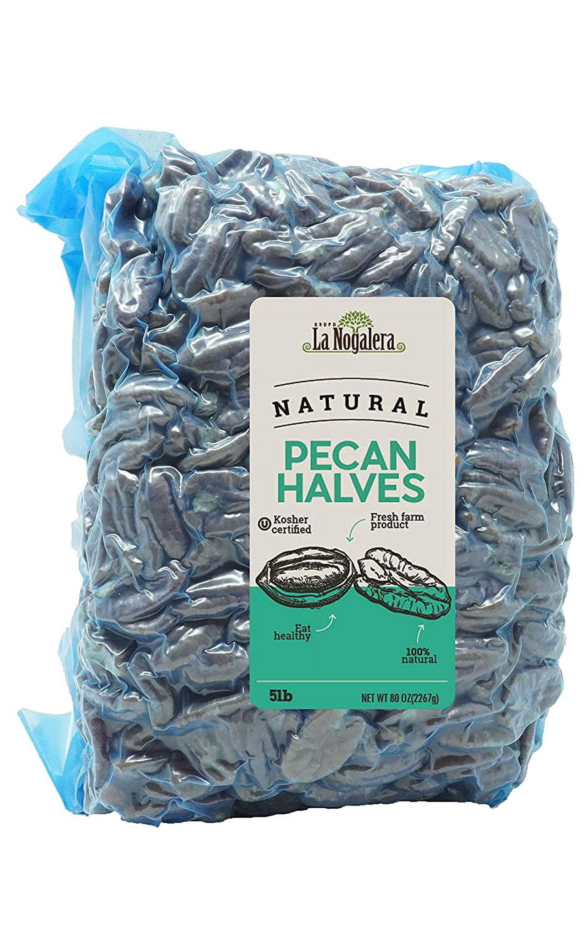 La Nogalera Pecans Raw pecan nuts, Natural, 5 lbs vacuum sealed bag