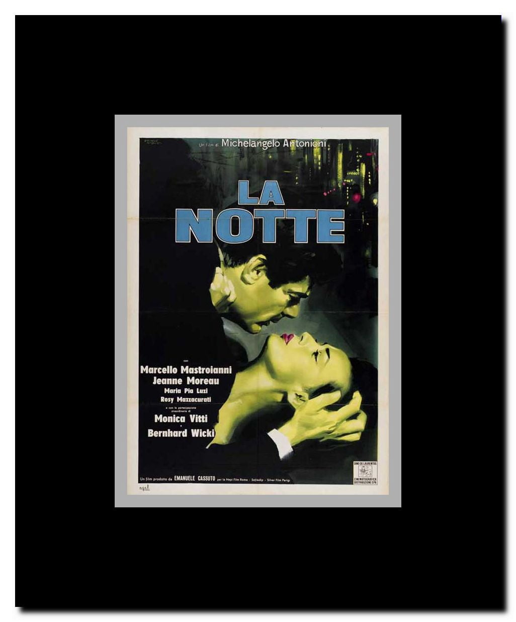 La Notte Framed Movie Poster