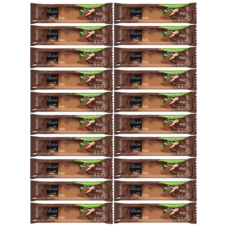 La Nouba Low Carb Belgian Chocolate Bar (20 Bars) Flavor: Milk