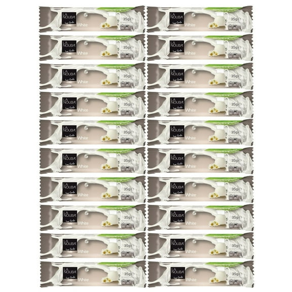 La Nouba Low Carb Belgian Chocolate Bar (20 Bars) Flavor: White