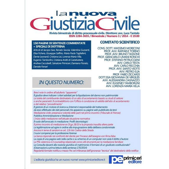 La Nuova Giustizia Civile (03/2014) (Paperback)