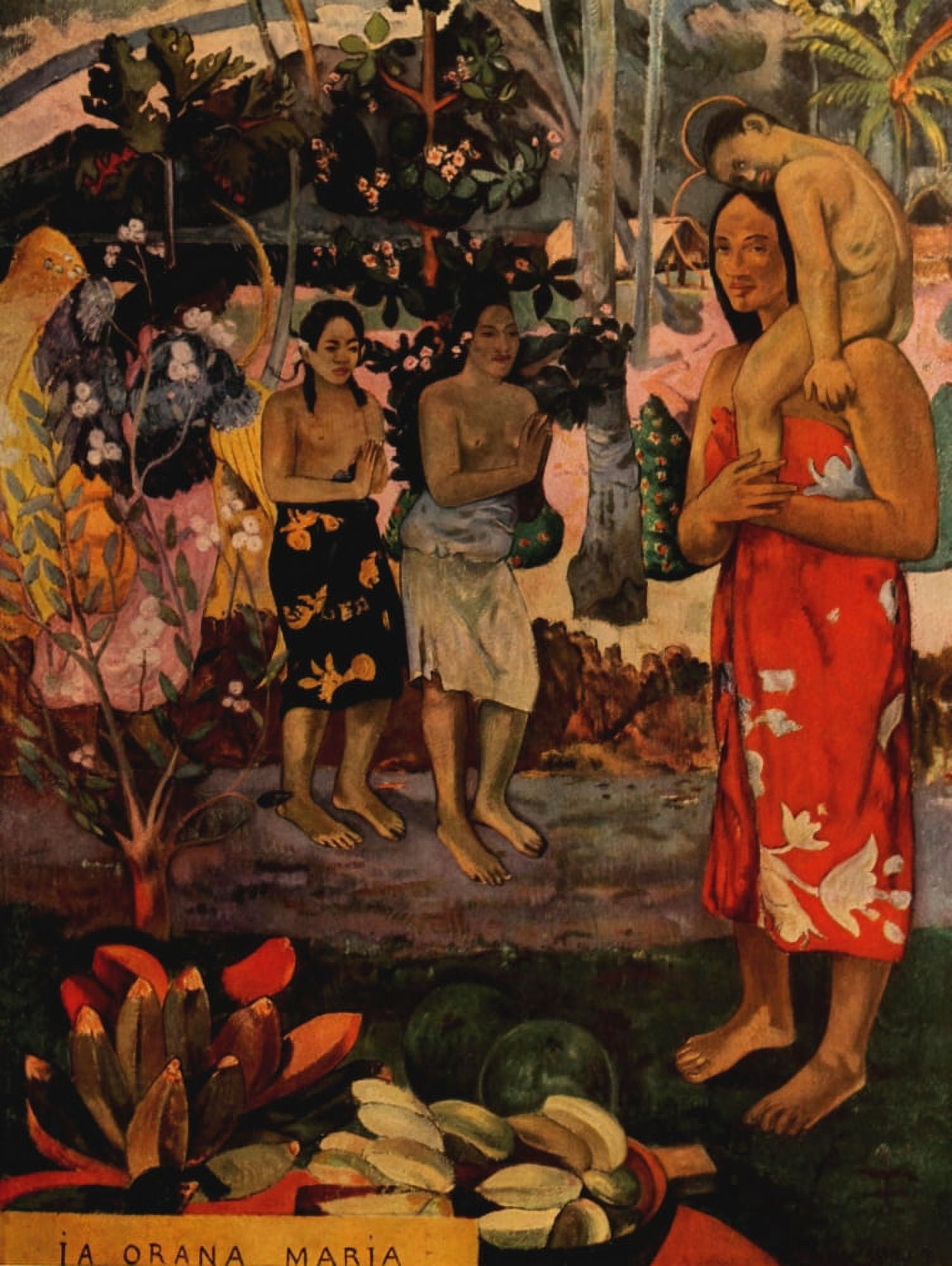 La Orana Maria Canvas Art - P Gauguin (24 x 36)