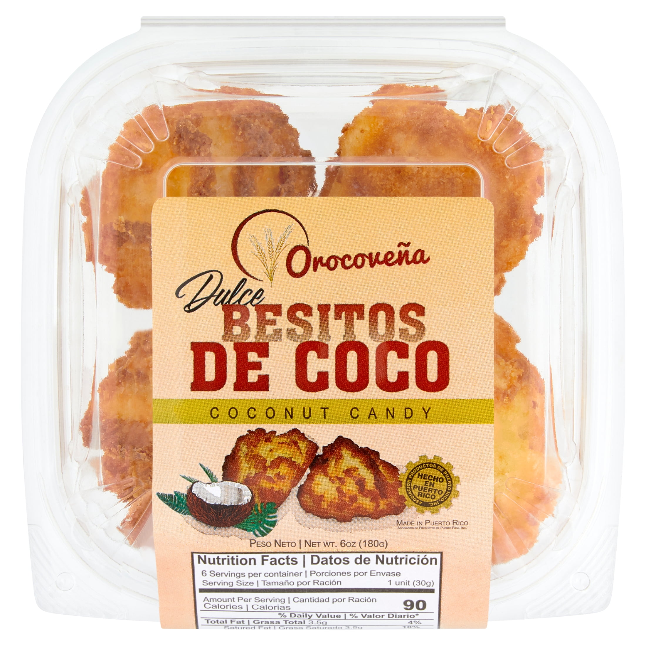 La Orocoveña, Coconut, Candy, 6oz (180G) - Walmart.com