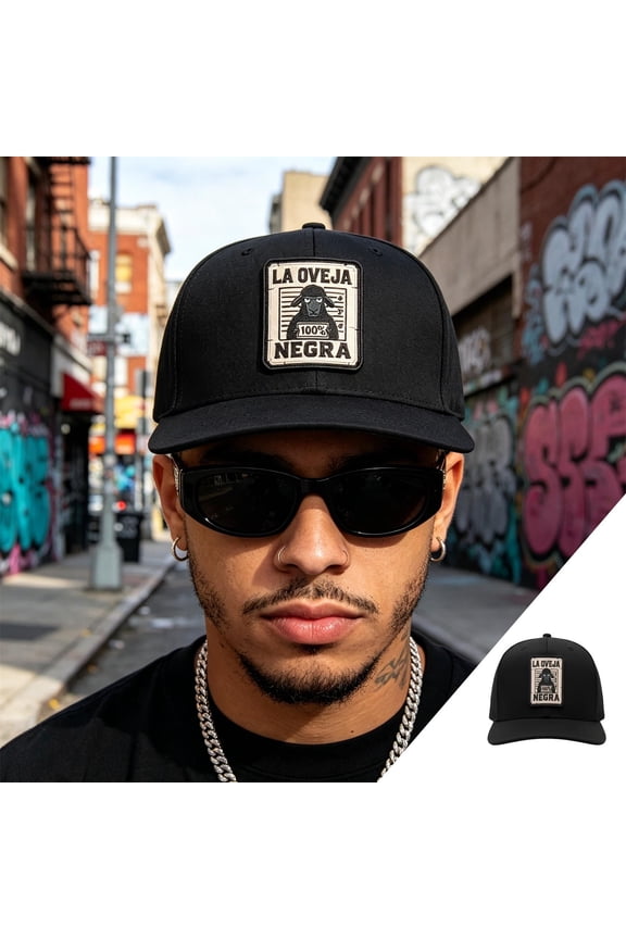 La Oveja Negra Black Sheep Trucker Hat, Adjustable Printed Snapback Baseball Cap