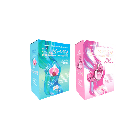 La Palm Collagen Spa 6 Step Manicure/Pedicure Kit Crystal Water +No 5