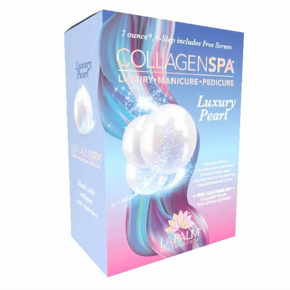 La Palm Collagen Spa 6 Step Manicure/Pedicure Kit Luxury Pearl