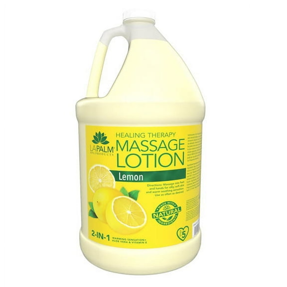 La Palm Healing Therapy Lotion w/ Aloe Vera + Vitamin E - Lemon 1 Gallon