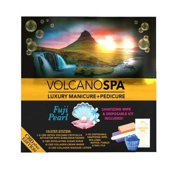 La Palm Volcano Spa Luxury Manicure + Pedicure w/Disposable Kit - Fuji Pearl