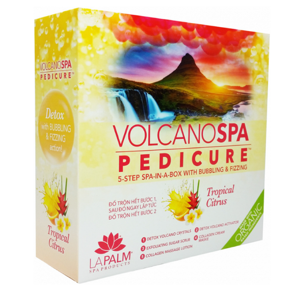La Palm Volcano Spa Pedicure - 5-Step System w/Mega Eruption Technology - Tropical Citrus