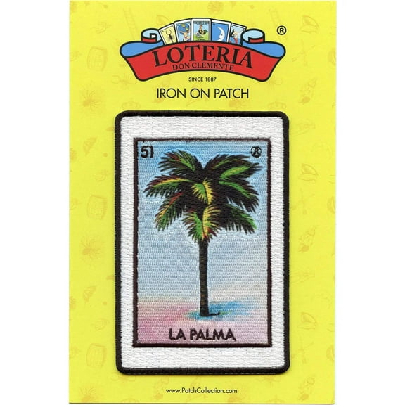 La Palma 51 Patch Palm Tree Mexican Loteria Card Sublimated Embroidery Iron On