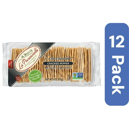 La Panzanella Mini Black Pepper Croccantini 6 oz (Pack Of 12)