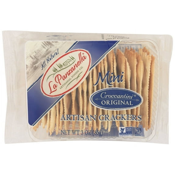 La Panzanella Mini Croccantini Original Artisan Crackers, 3oz, Pack of 12