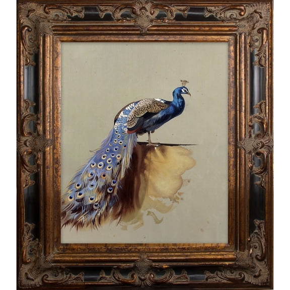 La Pastiche Archibald Thorburn 'Peacock' (Luxury Line) Hand Painted Oil Reproduction