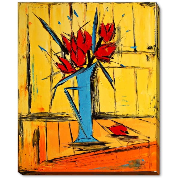 La Pastiche Atelier De Jiel 'Red Tulips' Framed Fine Art Print