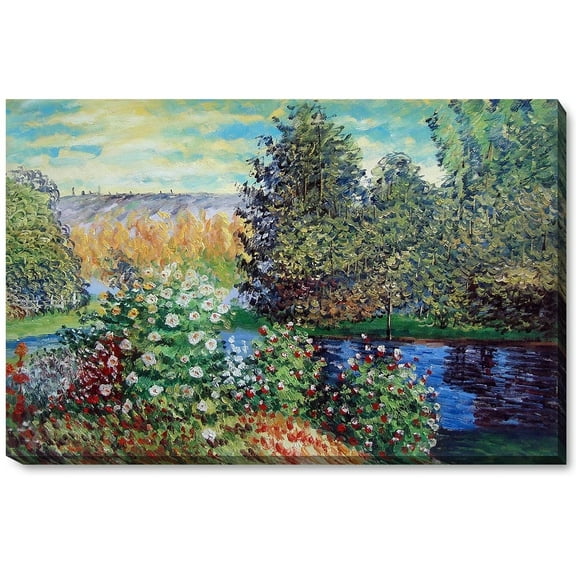 La Pastiche Claude Monet 'Corner of the Garden at Montgeron' Canvas Art