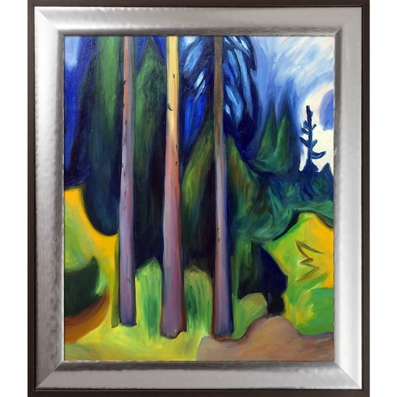 La Pastiche Edvard Munch 'Forest, 1903' Hand Painted Oil Reproduction