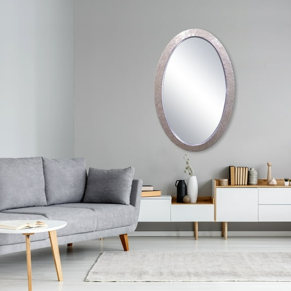 La Pastiche Gold Seaside Large Mother of Pearl Framed Oval Wall Mirror - 30x42