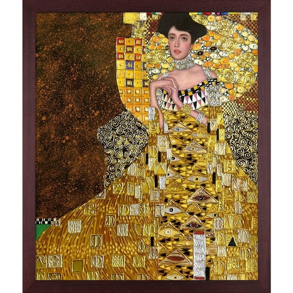 La Pastiche Gustav Klimt 'Portrait of Adele Bloch Bauer I' (Luxury Line) Hand Painted Oil Reproduction