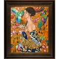 thumbnail image 1 of La Pastiche Gustav Klimt 'Signora con Ventaglio Interpretation' Hand Painted Framed Canvas Art, 1 of 5