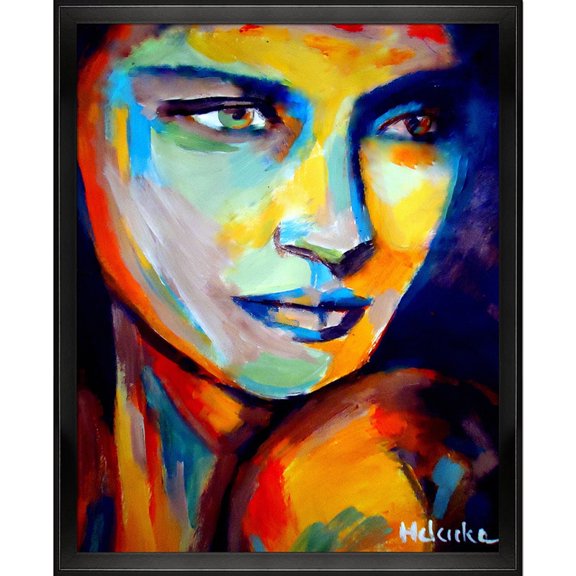 La Pastiche  Helena Wierzbicki 'Contemplative' Framed Fine Art Print - Multi
