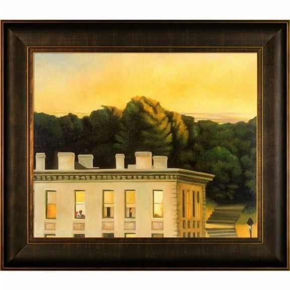La Pastiche 'House At Dusk, 1935' by Edward Hopper Framed Painting Print