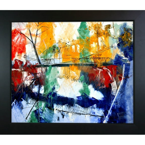 La Pastiche Igor Nelubovich 'SPB 203' Framed Fine Art Print - Blue