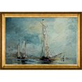 thumbnail image 1 of La Pastiche  Justyna Kopania 'Boats' Framed Fine Art Print, 1 of 5