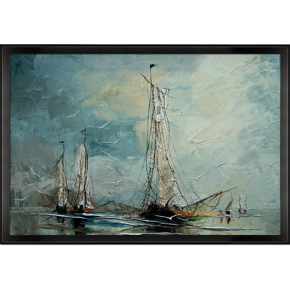 La Pastiche Justyna Kopania 'Boats' Framed Fine Art Print