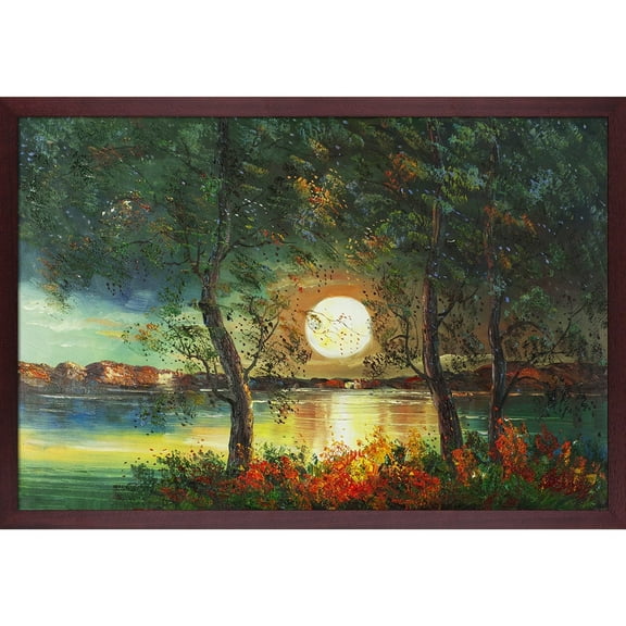 La Pastiche Justyna Kopania 'Moon' Hand Painted Oil Reproduction