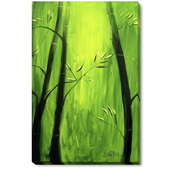 La Pastiche  Michael Hitt 'Bamboo at a Frog's View' Framed Fine Art Print