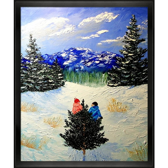 La Pastiche  Peggy Miller 'Bringing Home the Tree' Framed Fine Art Print