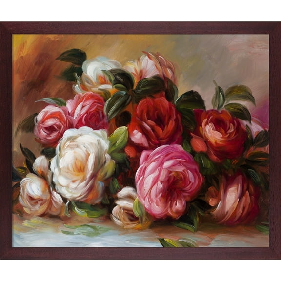La Pastiche  Pierre-Auguste Renoir 'Discarded Roses' Hand Painted Oil Reproduction