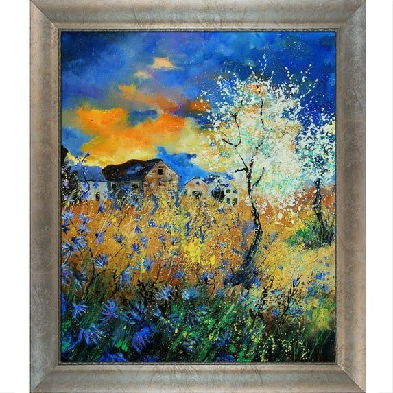 La Pastiche Pol Ledent 'Blue cornflowers ' Framed Fine Art Print - Multi