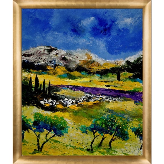 La Pastiche Pol Ledent 'Provence 452121' Framed Fine Art Print - Blue