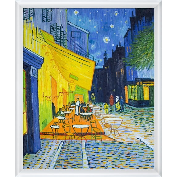 La Pastiche Vincent Van Gogh 'Cafe Terrace at Night' Hand Painted Oil Reproduction
